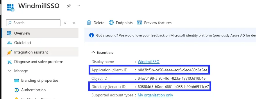 Azure IDs
